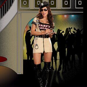 Sexy Party Police Convertible Halloween Costume Cosplay Roleplay